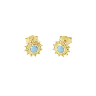 Nusa Sunrise Opal Studs Gold