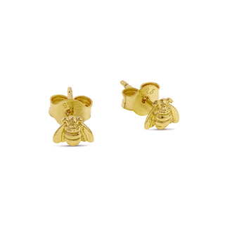 Tiny Bee Studs Gold