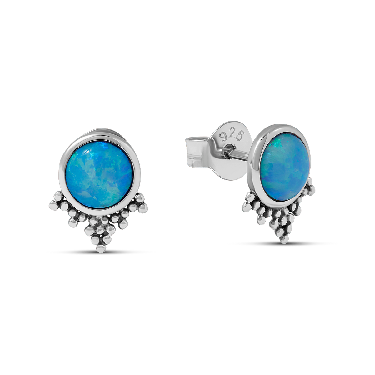 Mystic Mirror Azure Opal Studs