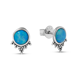 Mystic Mirror Azure Opal Studs