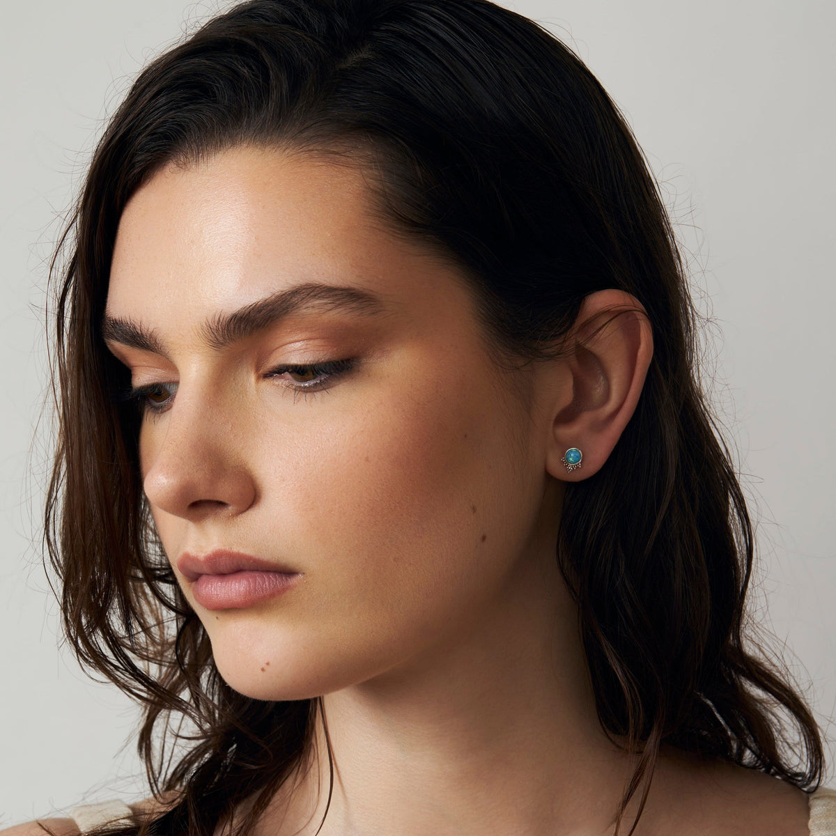 Mystic Mirror Azure Opal Studs