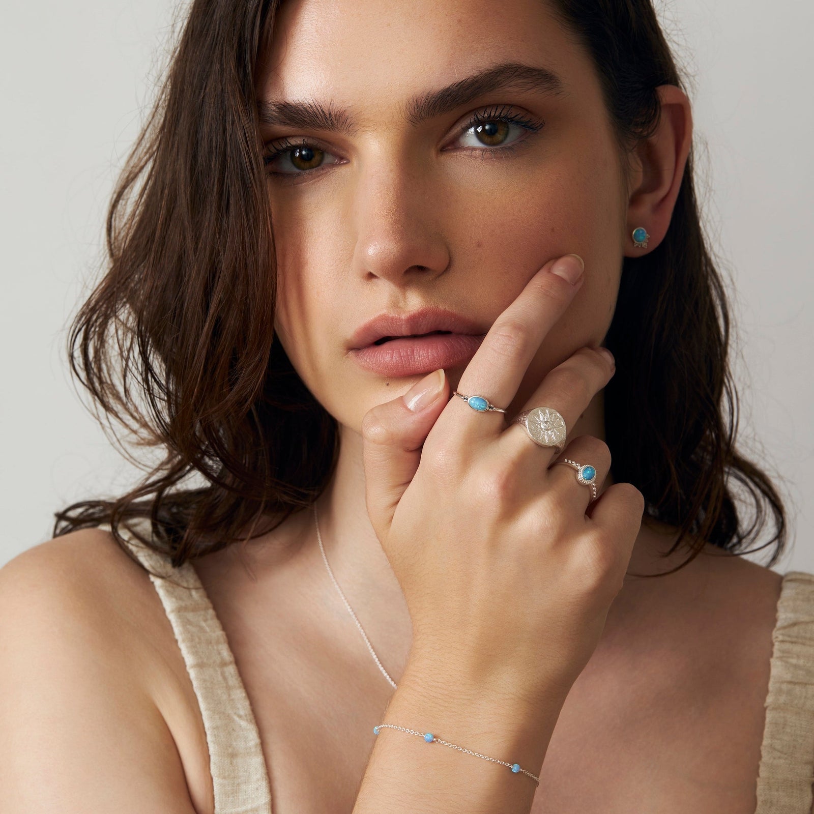 Majestic Azure Opal Ring