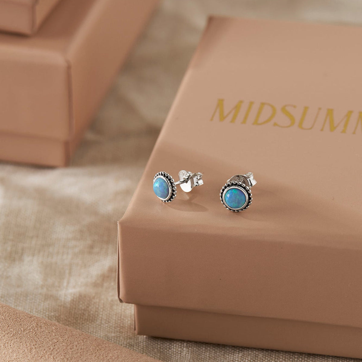 Azure Opal Sun Studs