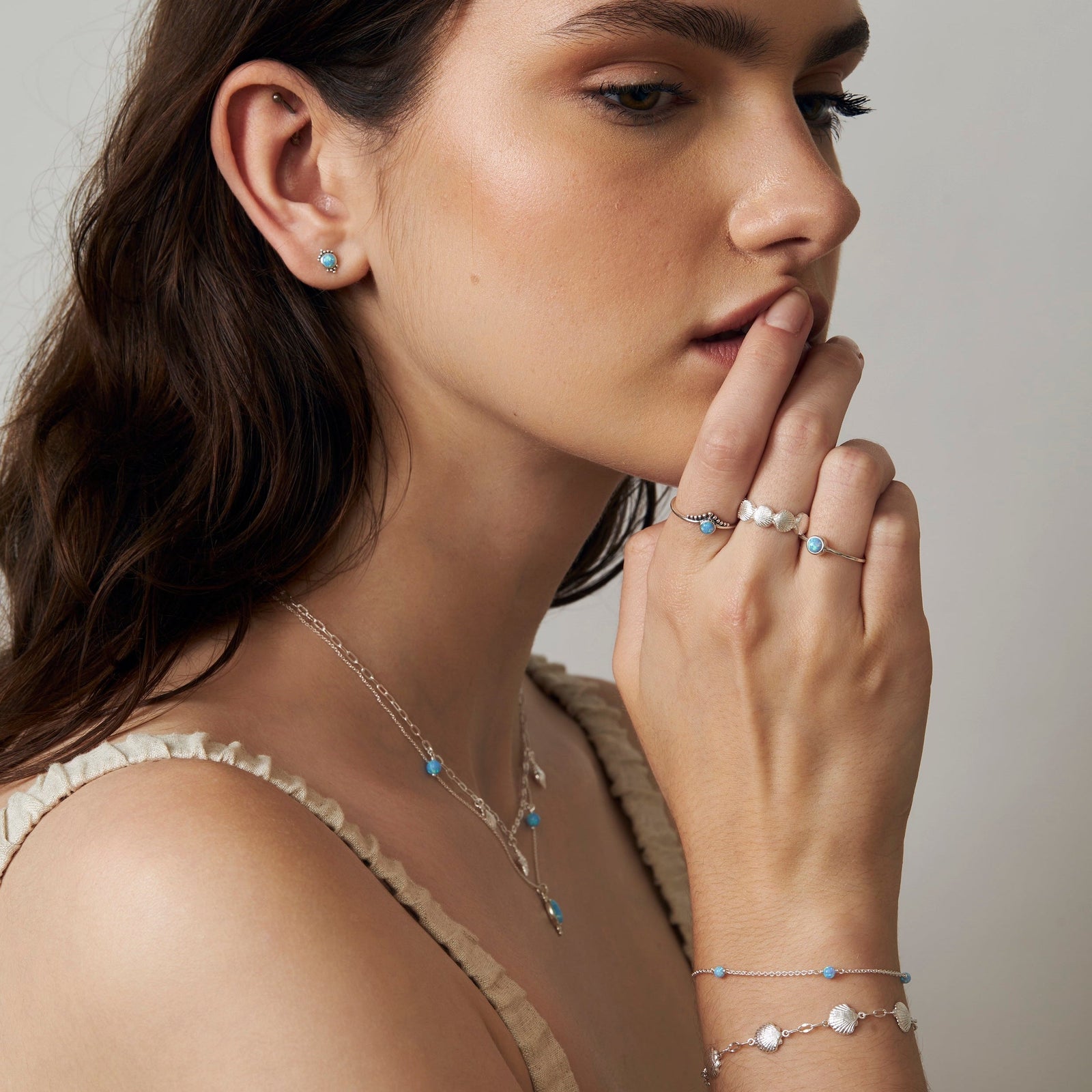 Mirage Azure Opal Studs