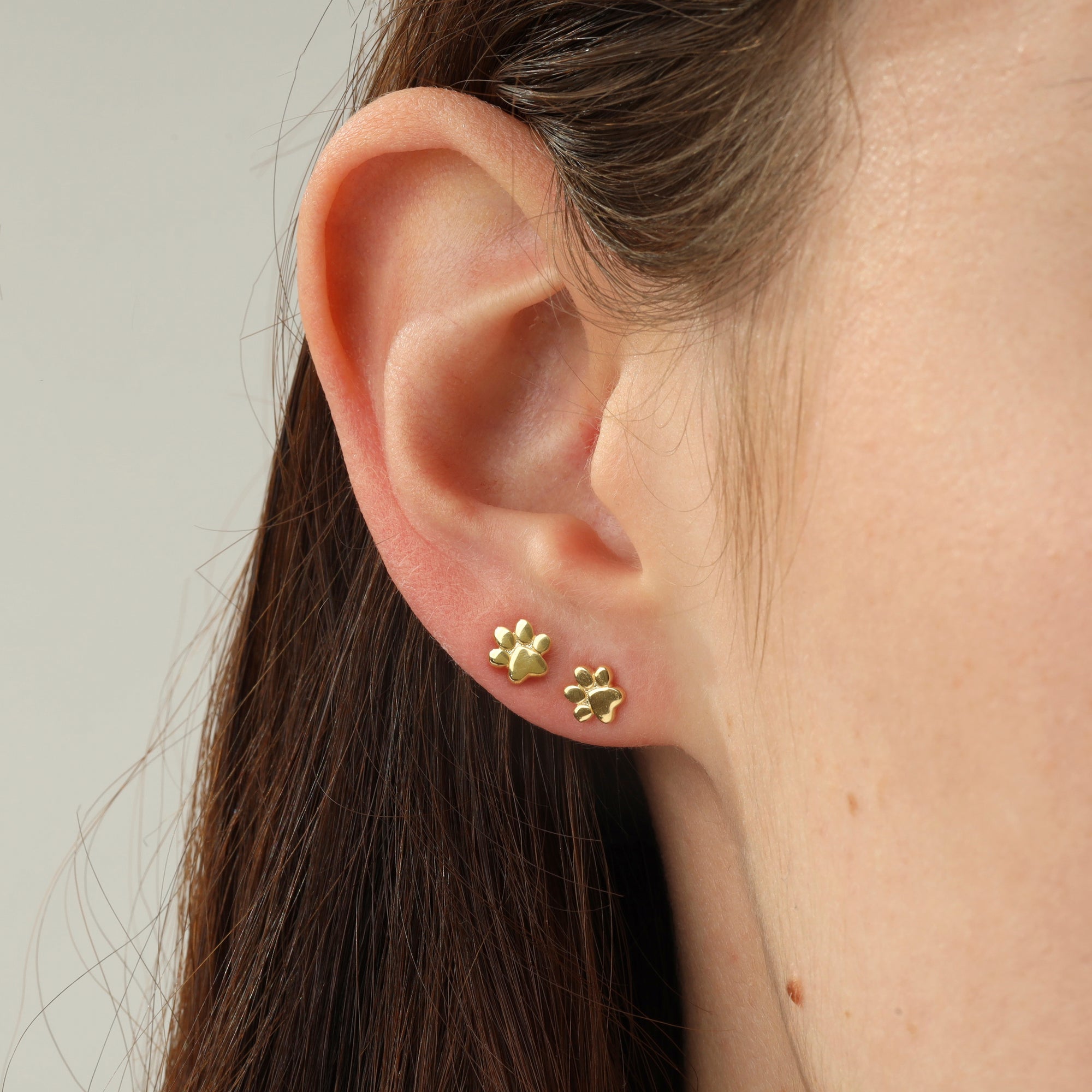 Paw Studs Gold