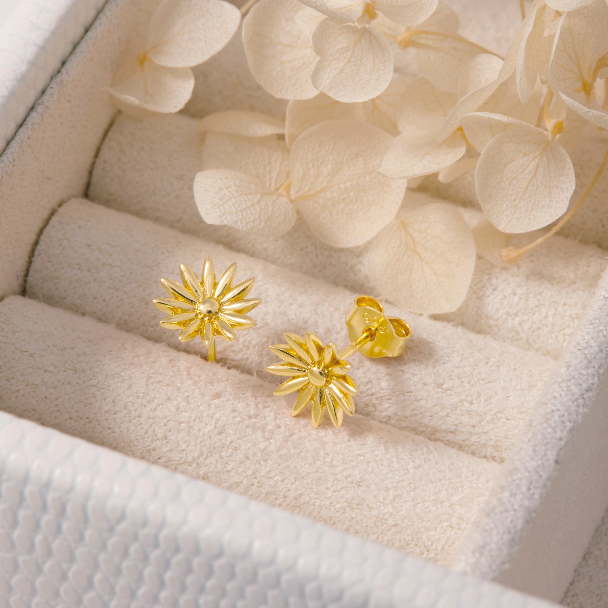 Spring Floral Gold Studs