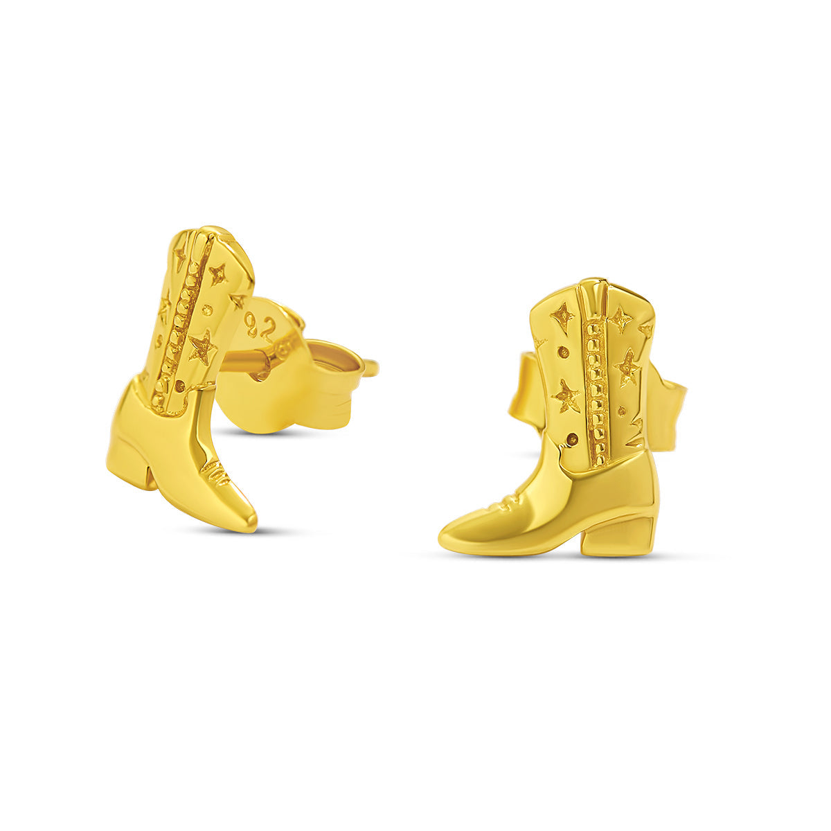 Cowgirl Boots Studs Gold