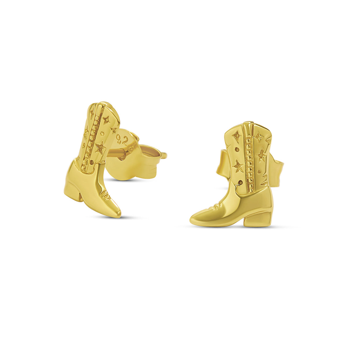 Cowgirl Boots Studs Gold