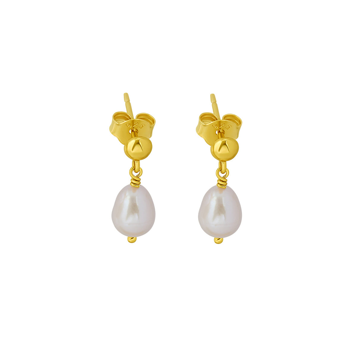 Pearl Drop Studs Gold - Preorder