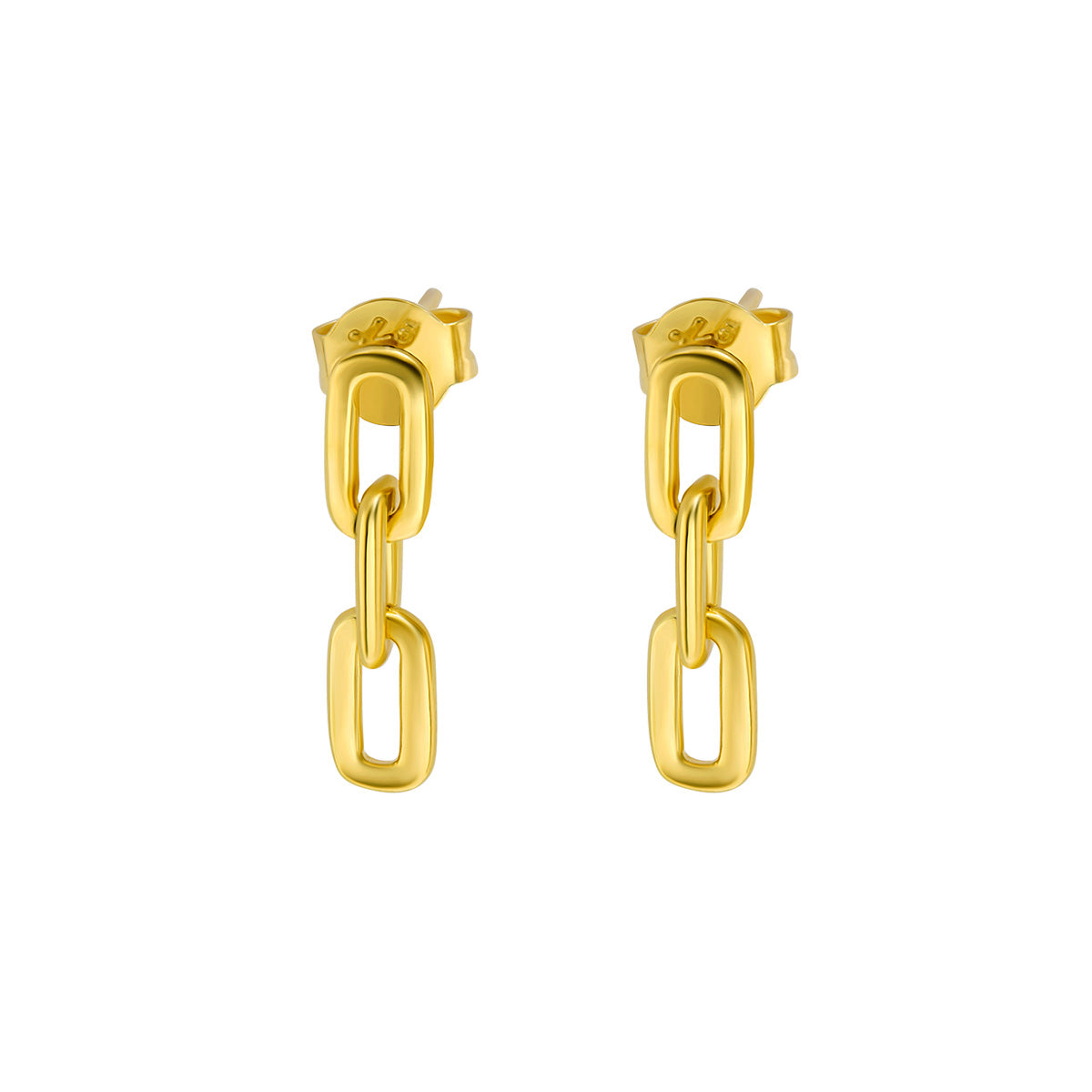Link Drop Gold Studs