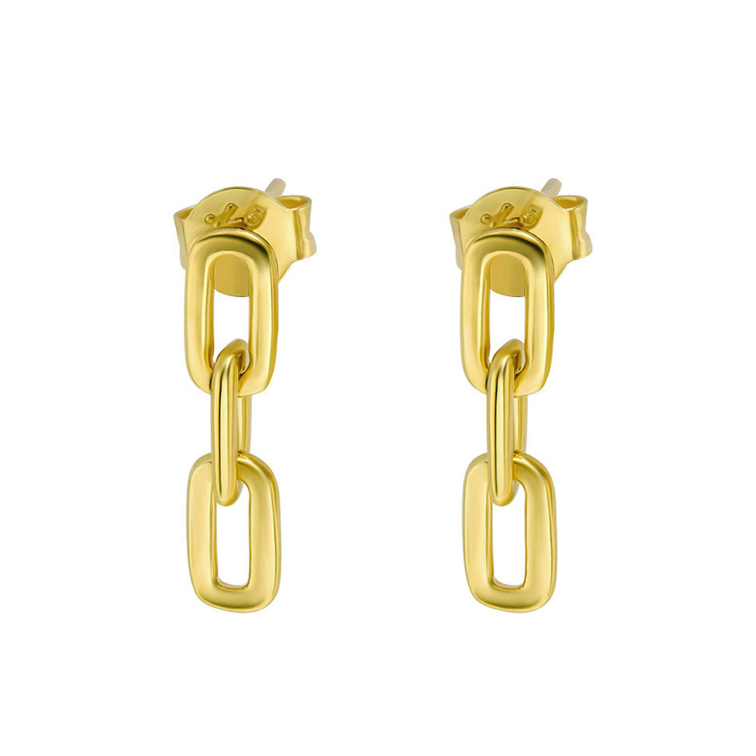 Link Drop Gold Studs
