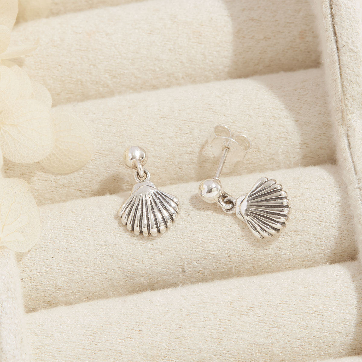 Seashell Drop Studs - Preorder