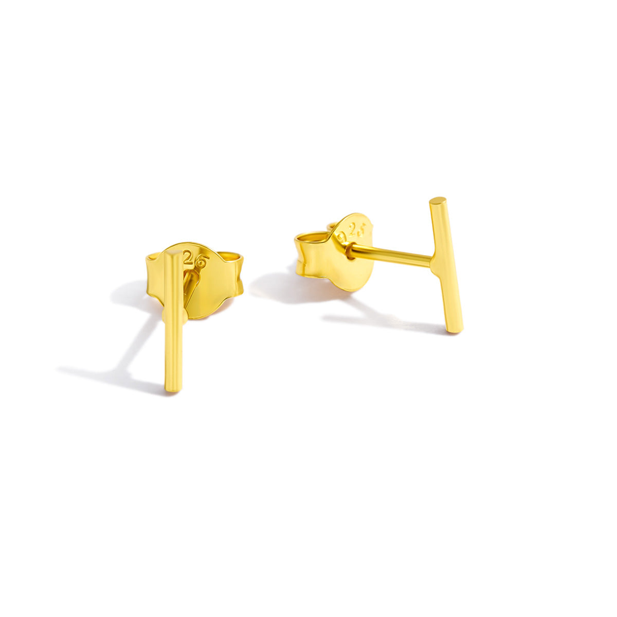 Dainty Bar Studs Gold