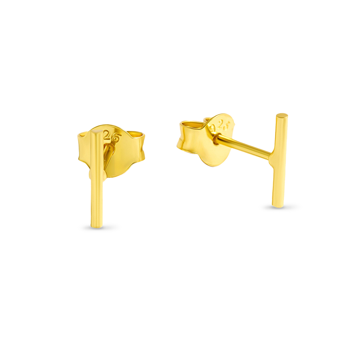 Dainty Bar Studs Gold