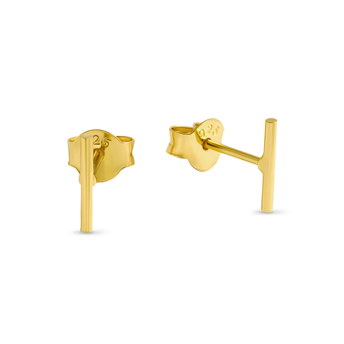 Dainty Bar Studs Gold