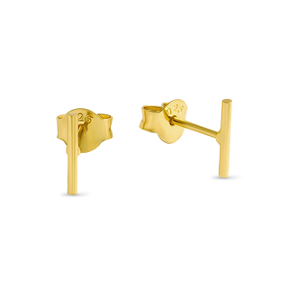 Dainty Bar Studs Gold