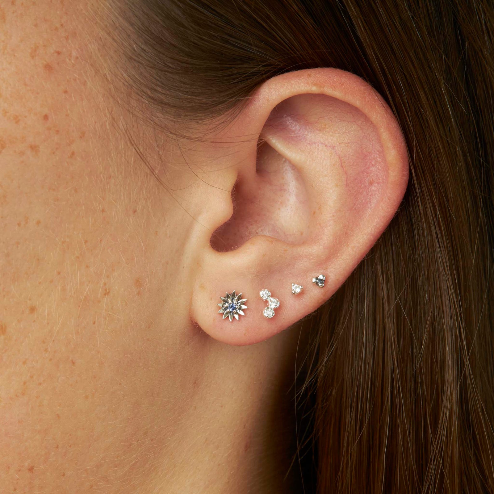 Daisy Sapphire Studs