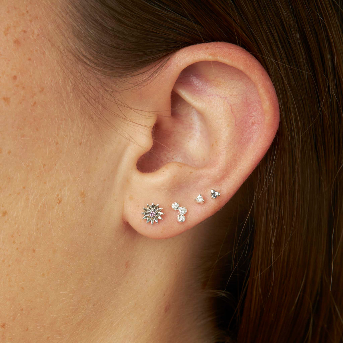 Daisy Pink Tourmaline Studs