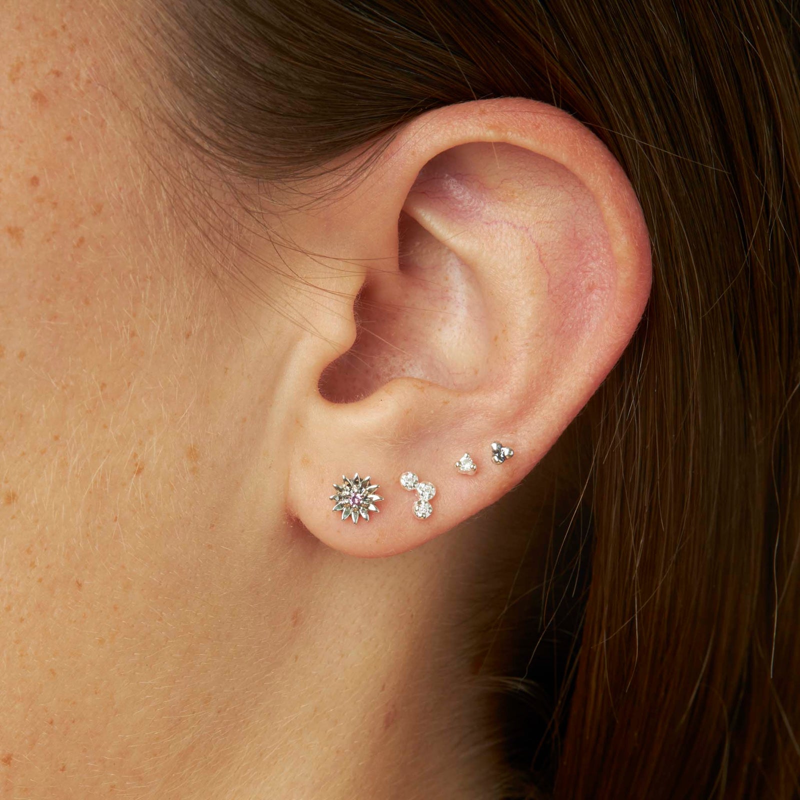 Daisy Pink Tourmaline Studs