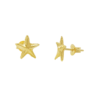 Dainty Starfish Studs Gold