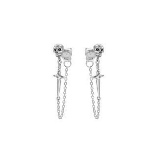 Dagger and Skull Chain Studs