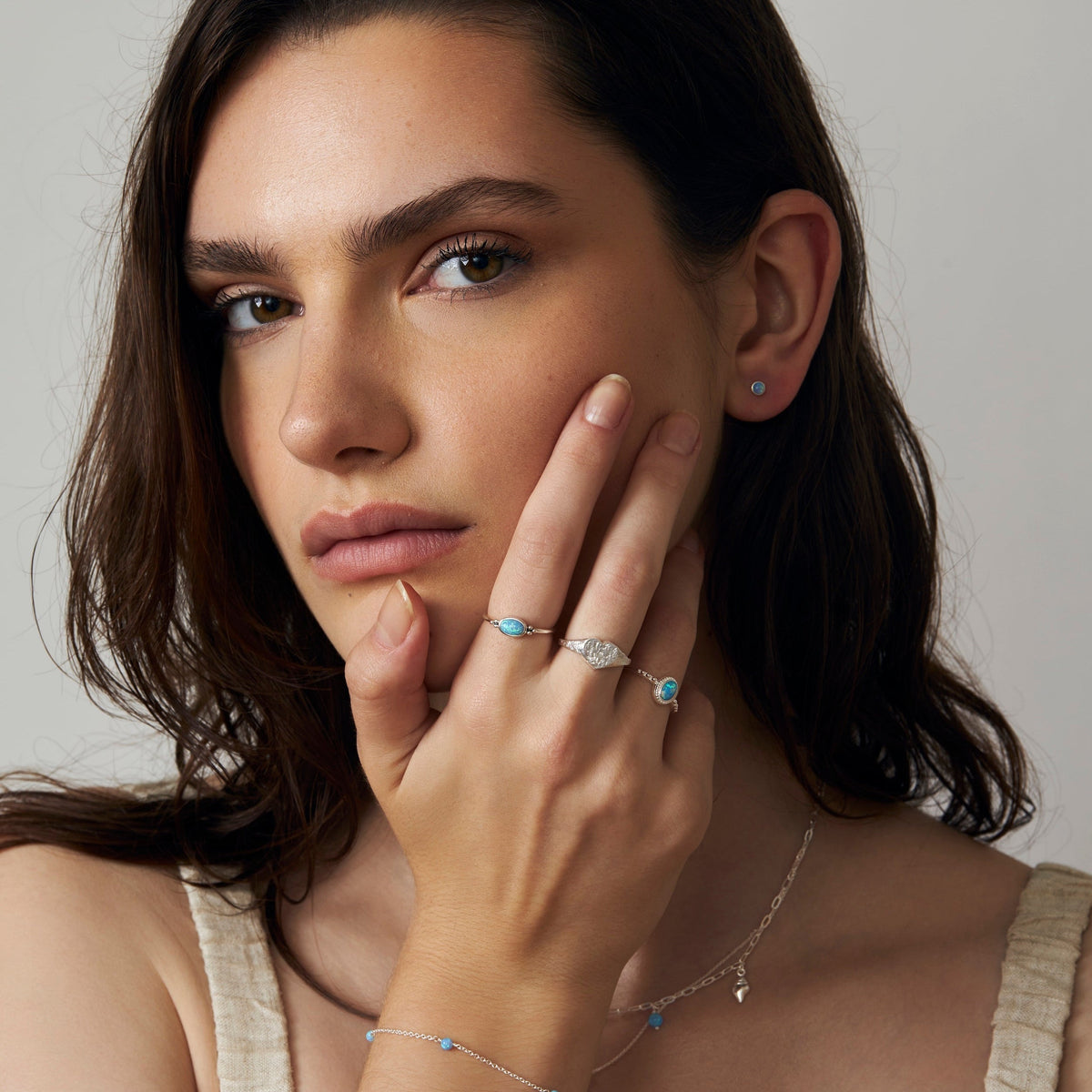 Orb Azure Opal Studs