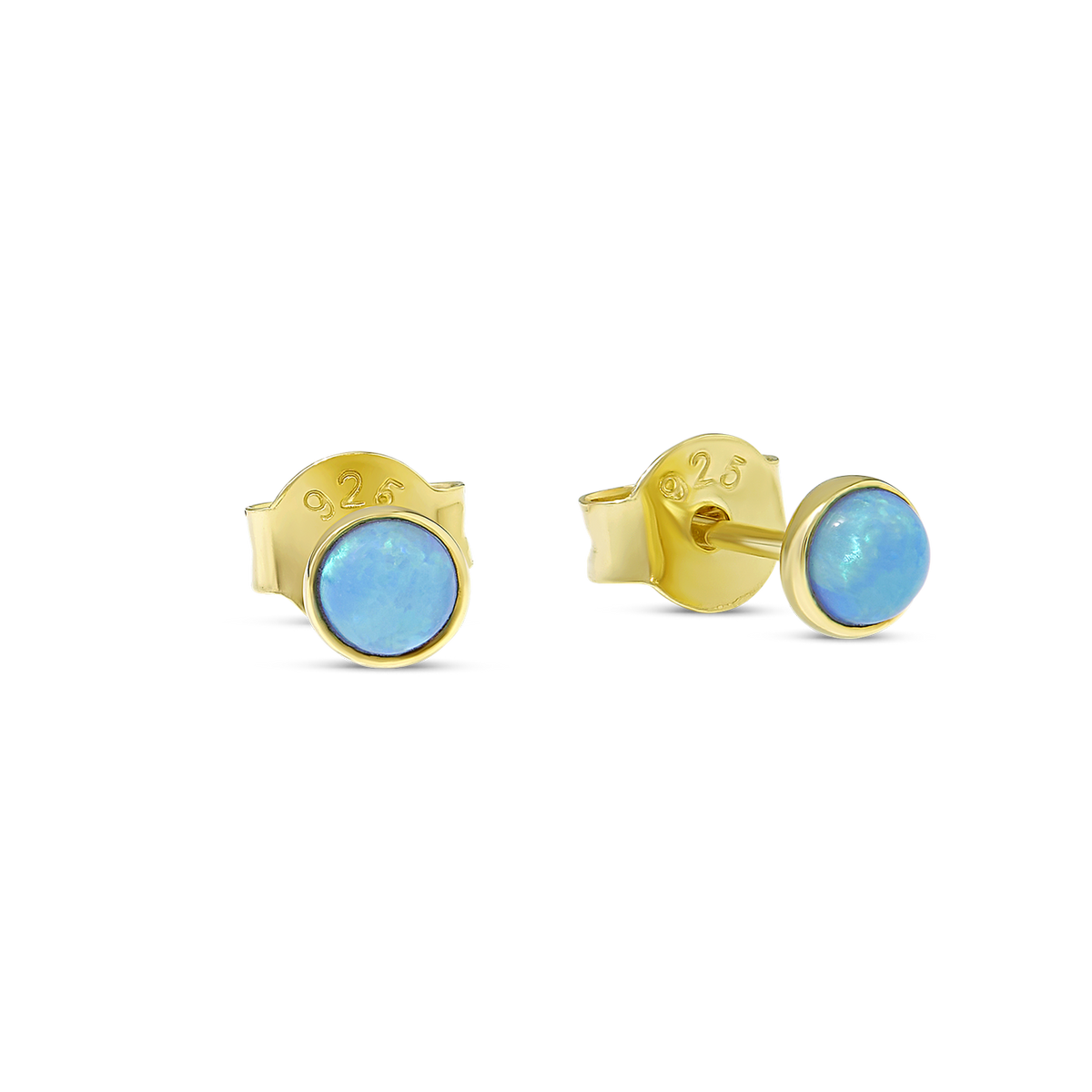Orb Azure Opal Studs Gold
