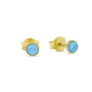 Orb Azure Opal Studs Gold