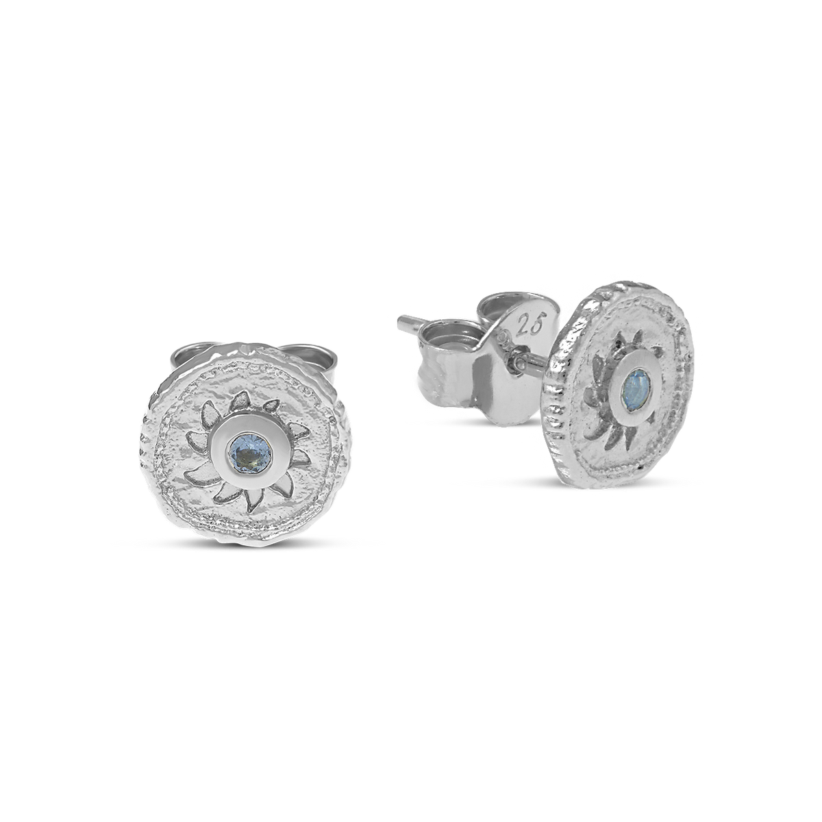 Helios Blue Topaz Studs