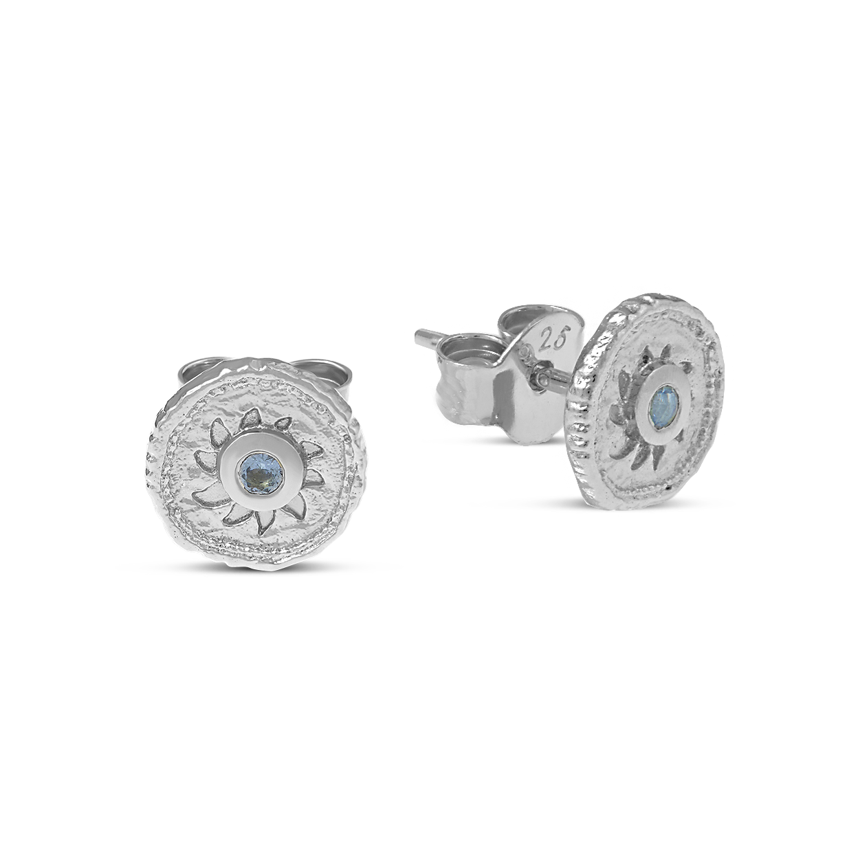 Helios Blue Topaz Studs