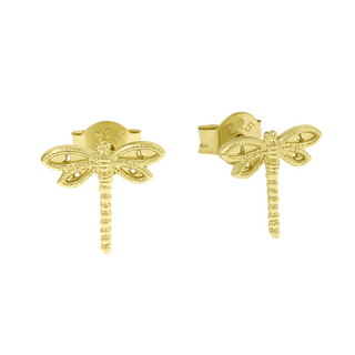 Wild Dragonfly Studs Gold