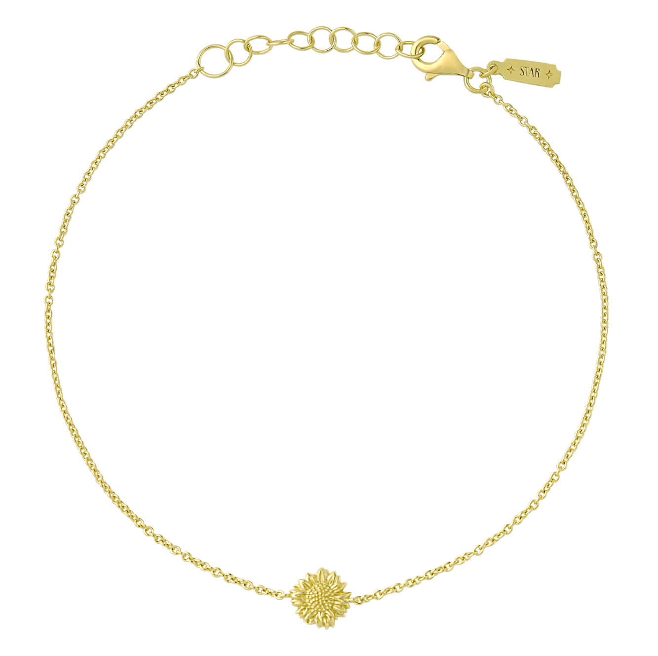 Wild Sunflower Anklet Gold