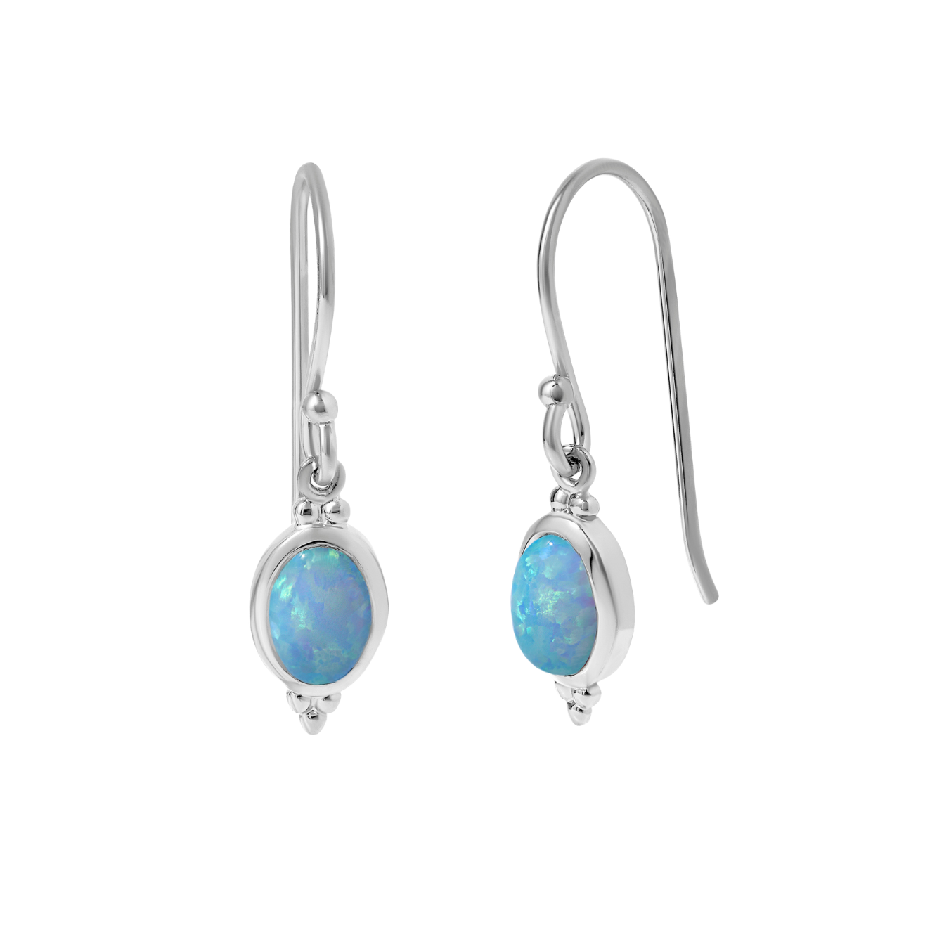 Moon Song Azure Opal Earrings