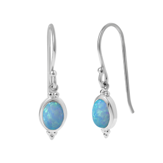Moon Song Azure Opal Earrings
