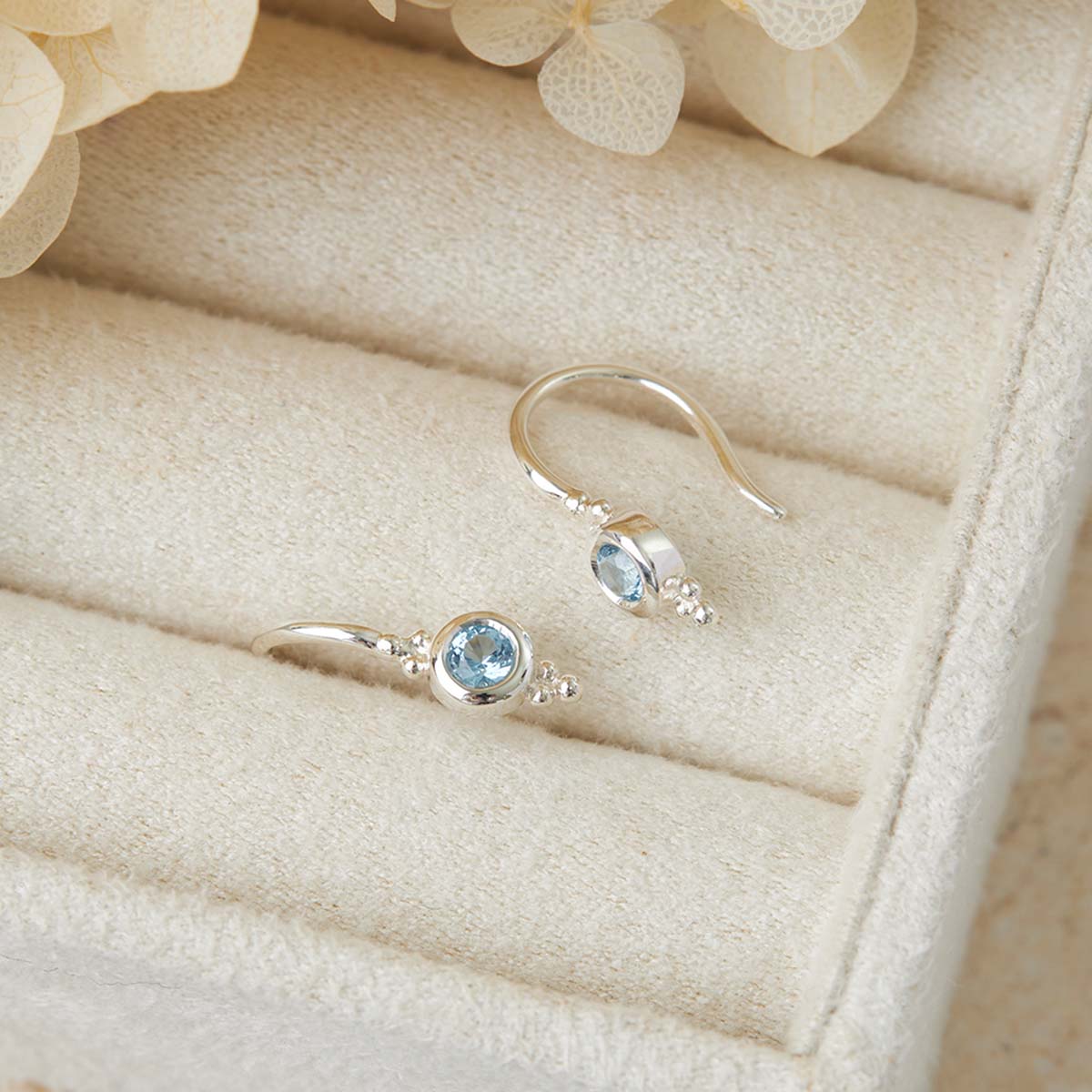 Glisten Blue Topaz Earrings