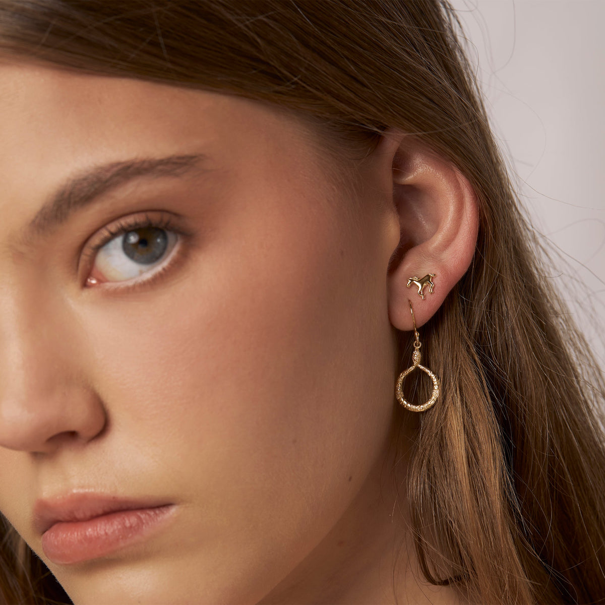 Lunara Serpent Earrings Gold