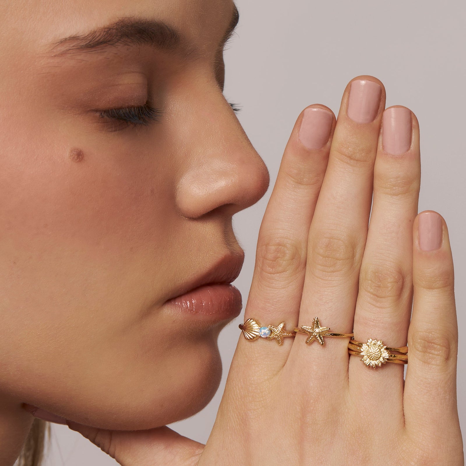 Wild Sunflower Ring Gold