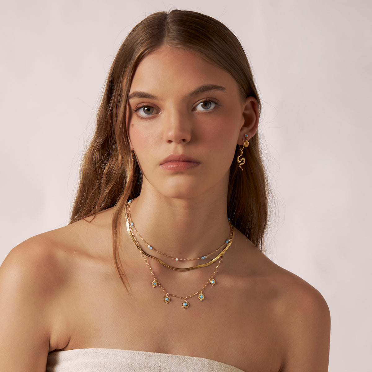 Flat Snake Chain Gold