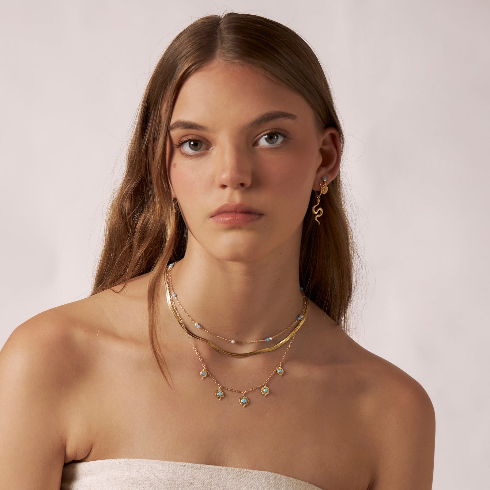 Veya Azure Opal Necklace Gold