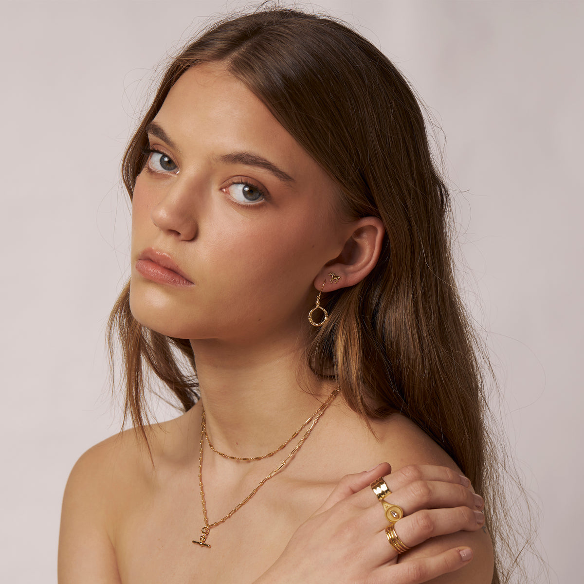 Station Chain Choker Gold