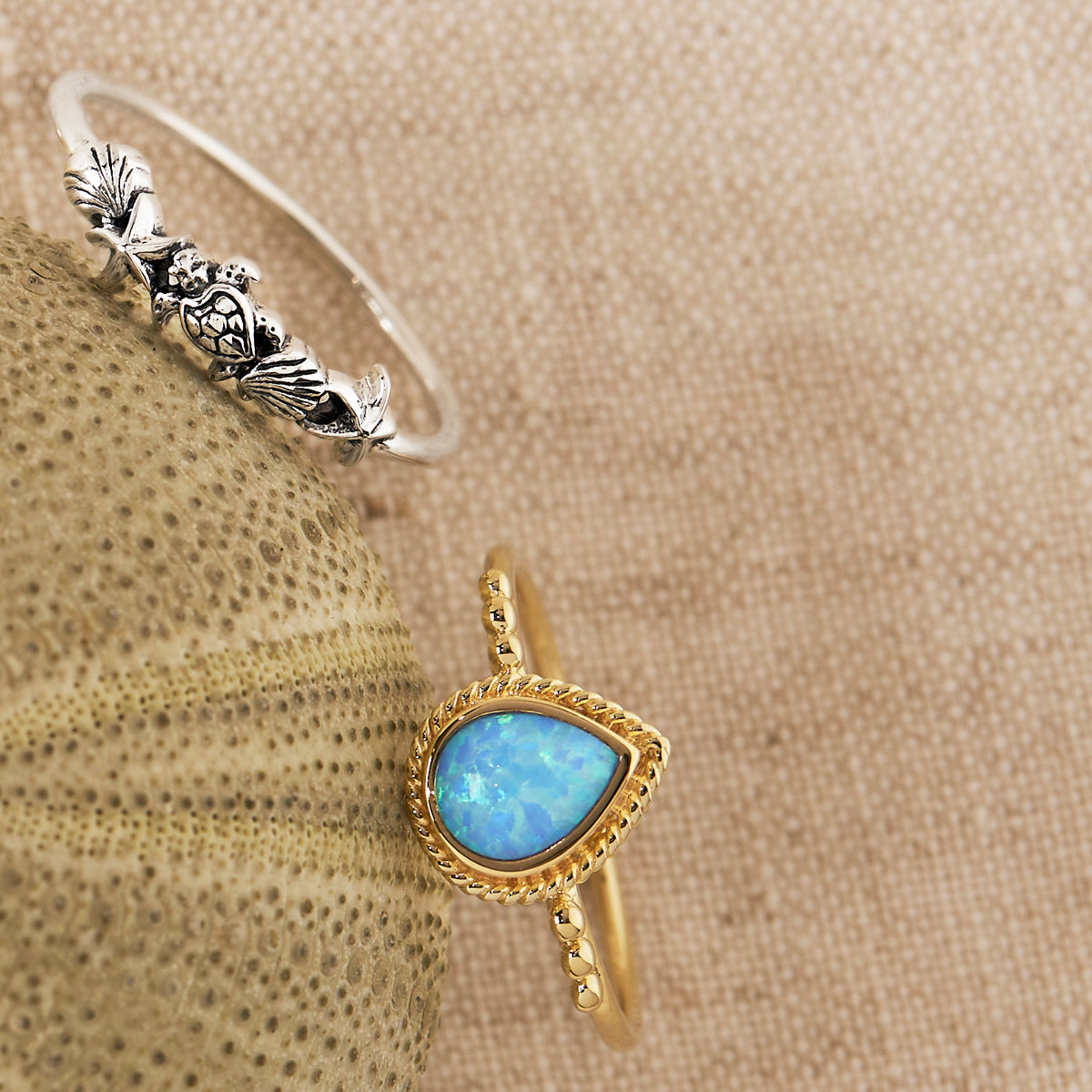 Rejoice Azure Opal Ring Gold