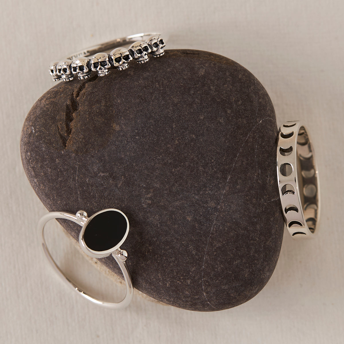 Seven Skulls Stacker Ring