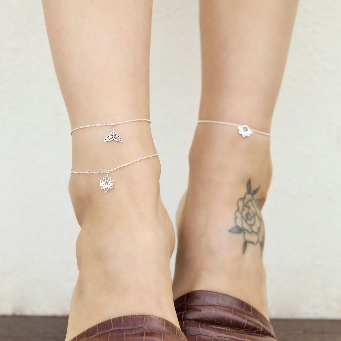 Mandala Dolphin Tail Anklet