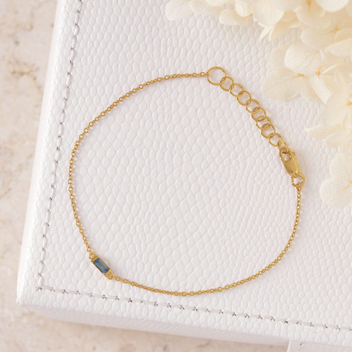 Lumen Baguette London Blue Bracelet Gold