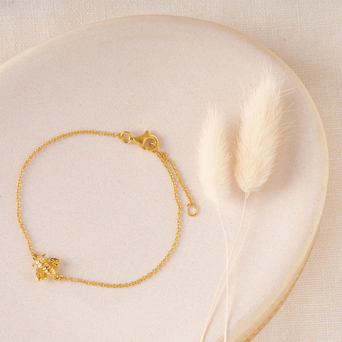 Gold Pollination Bee Bracelet