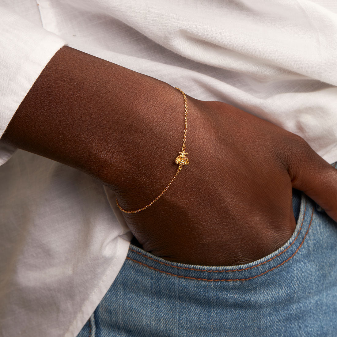 Gold Pollination Bee Bracelet