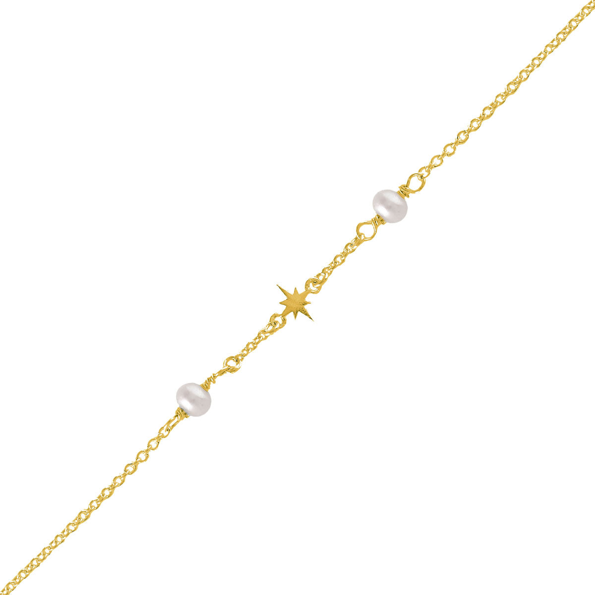 Celestial Pearl Bracelet Gold