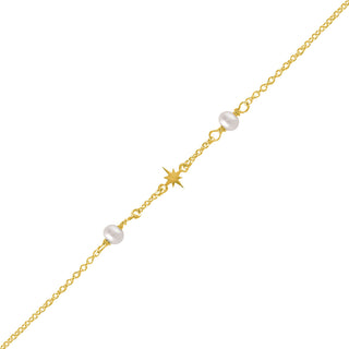 Celestial Pearl Bracelet Gold