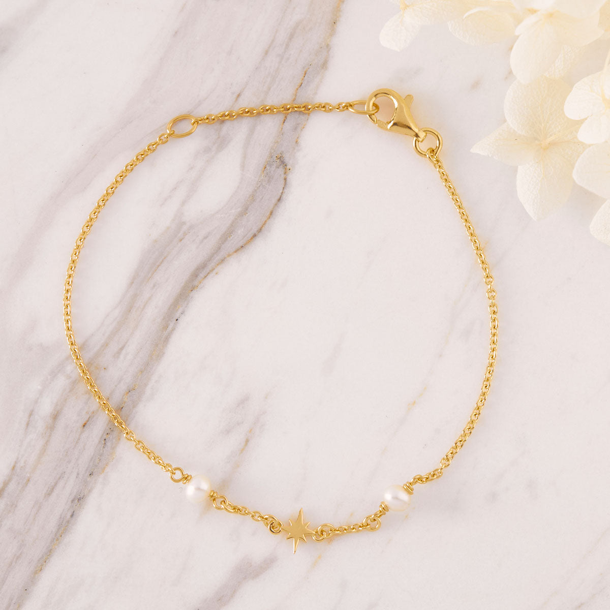 Celestial Pearl Bracelet Gold