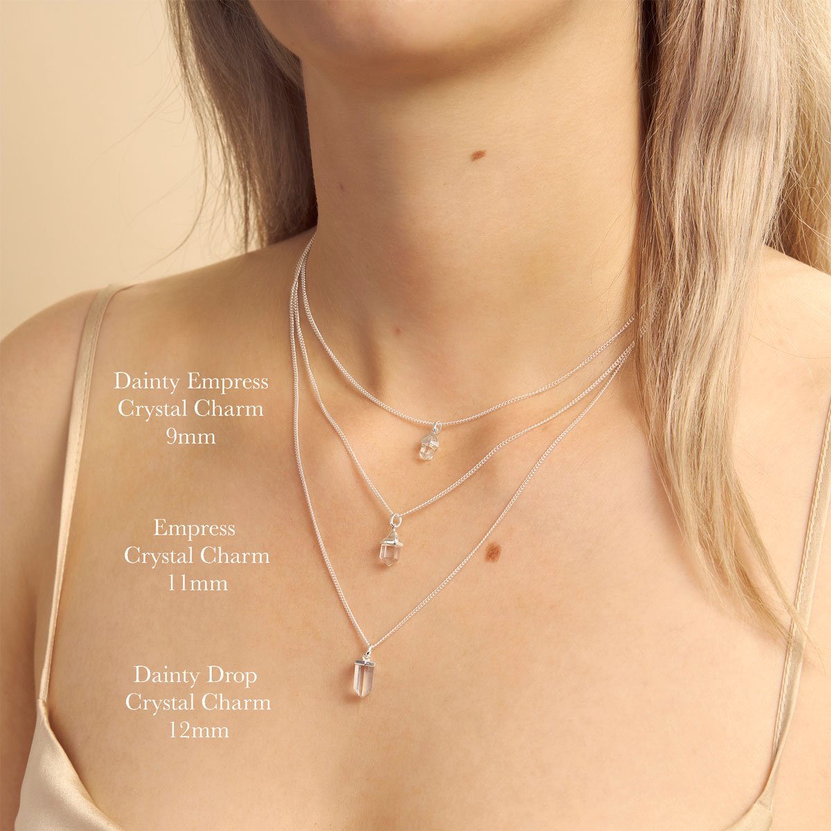 Dainty Drop Crystal Charm